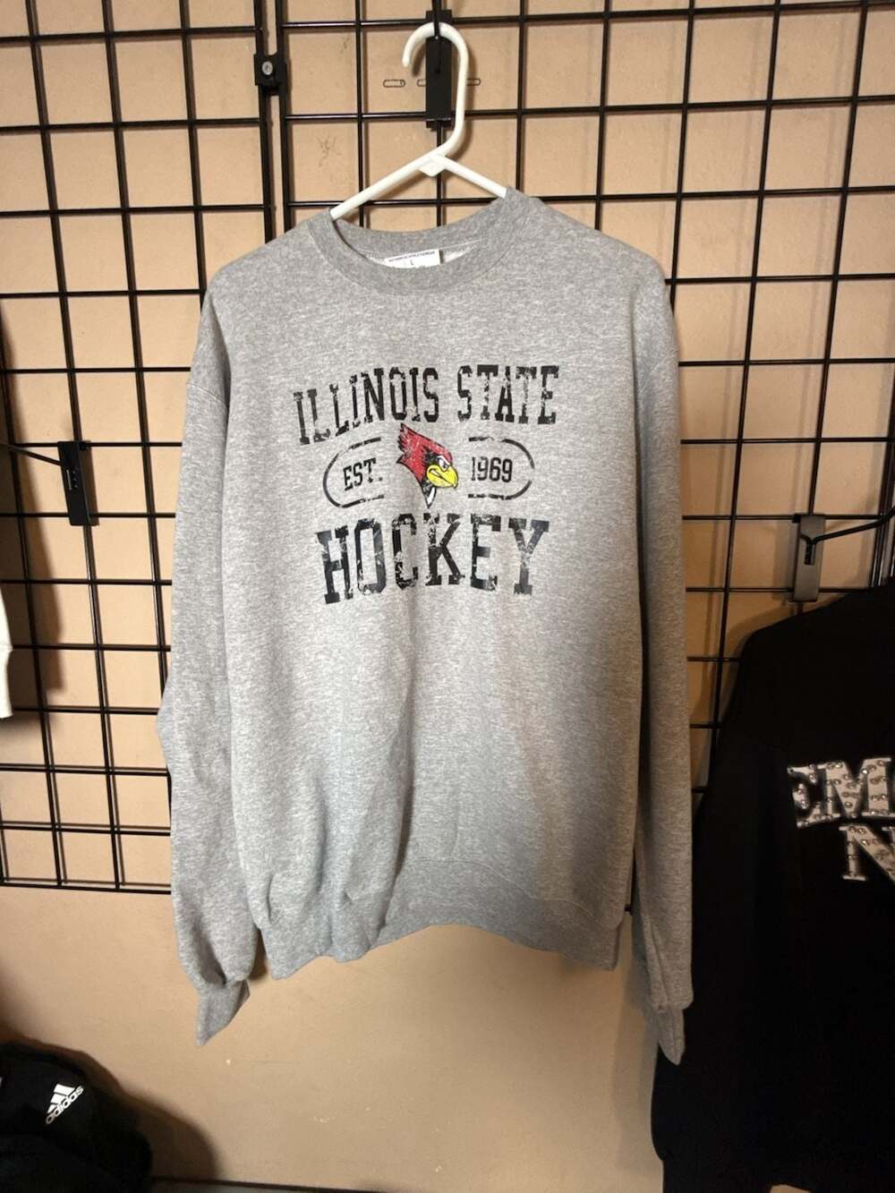 Champion Illinois State Hockey Sweatshirt Size L Gray